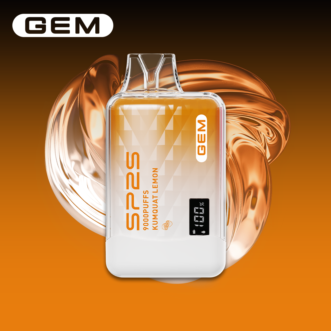 SP2 思博瑞 GEM 一次性電子煙｜金桔檸檬口味・拋棄式電子菸・約 9000 口・數字屏顯示