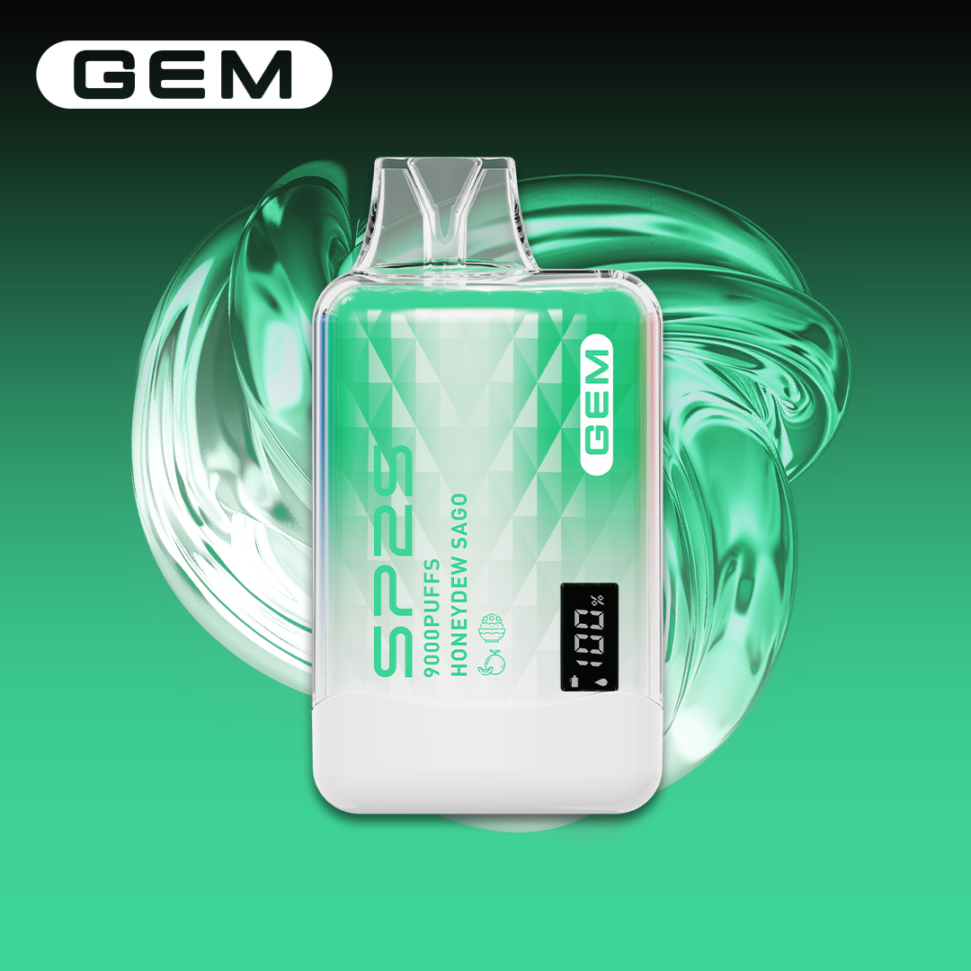 SP2 思博瑞 GEM 一次性電子煙｜哈密瓜口味・拋棄式電子菸・約 9000 口・數字屏顯示