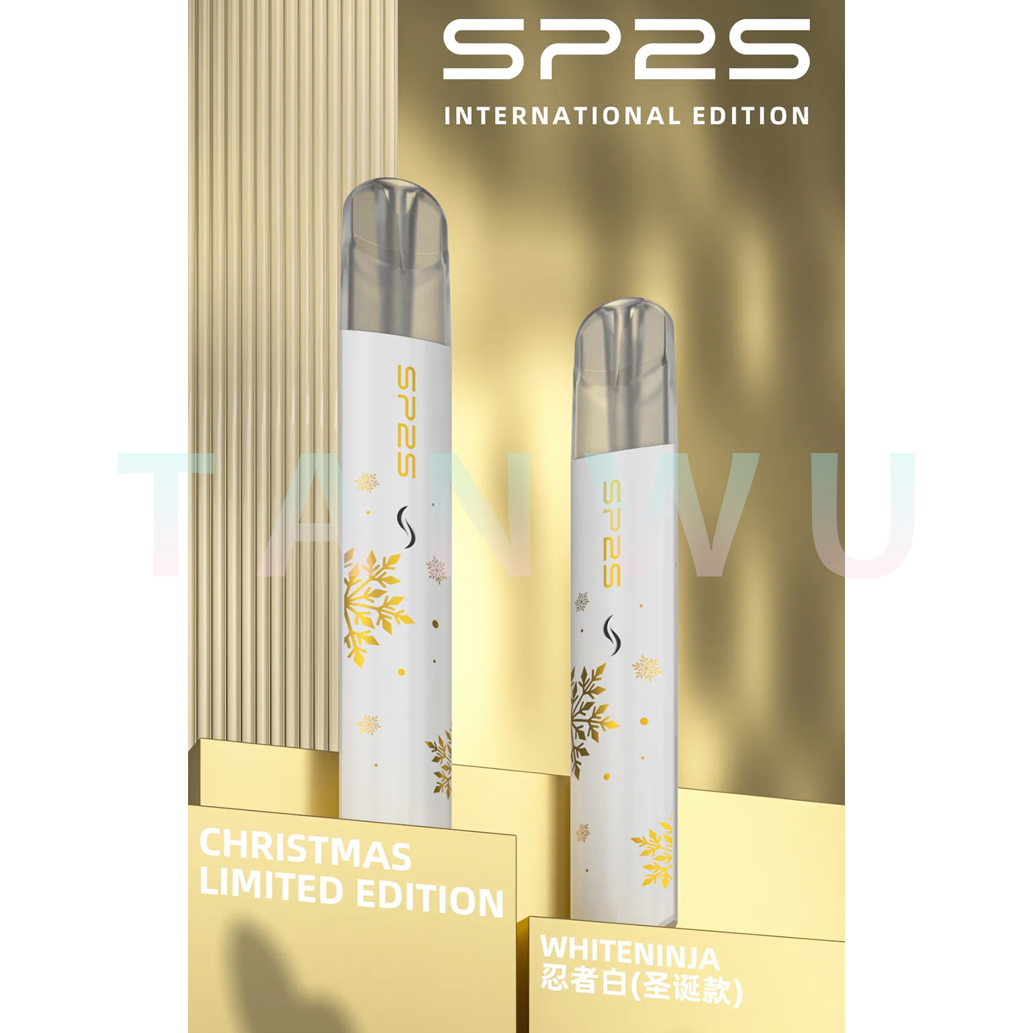 SP2 思博瑞 Legend S 鈦色聖誕版 一代通用電子煙主機｜聖誕忍者白・強力性能霧化桿